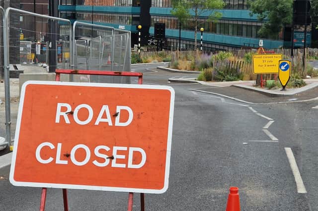 The roundabout at Tenter Street and Broad Lane in Sheffield City Centre is closed for two weeks beginning July 27, 2026.