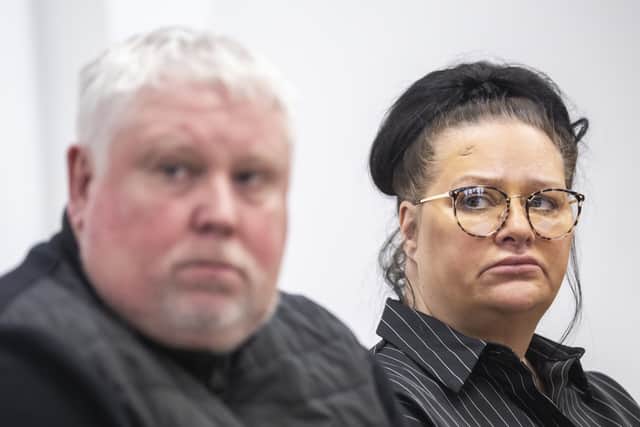 Harvey Willgoose’s parents Mark and Caroline Willgoose (Danny Lawson/PA)