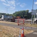 Road re-surfacing on Fenton Road