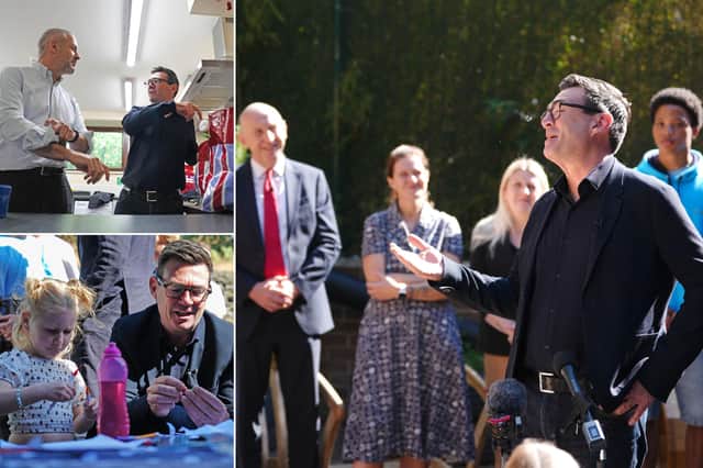Andy Burnham met with families at Meadow Family Centre during a visit to Sheffield