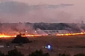 Firefighters are tackling a grass fire at Waverley this evening