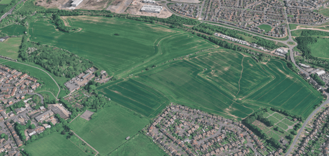 Image of the land off Finchwell Road earmarked for the Handsworth Hall Farm development scheme.