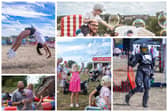 Summery scenes with fans, families and roaming dinosaurs at Bowshaw Community Festival 2026 on August 9 in Sheffield