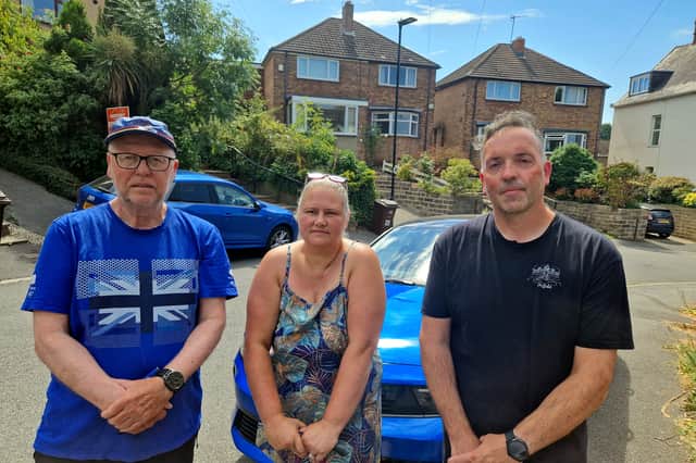 Residents and councillors are calling on a changes as Smithywood Crescent has been used as a rat run. Pictured Phil Howling, Joann Ashton and Graves Park councillor Rob Bannister
