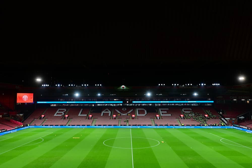 A general view of Bramall Lane prior to the Sky Bet Championship match between Sheffield United and Portsmouth at Bramall Lane on November 26, 2025 in Sheffield, England. (Photo by Harriet Massey/Getty Images)
