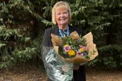 Michelle Bridgewater receives good wishes on her retirement