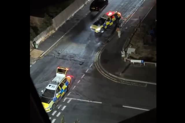 Picture shows police on Oxford Street, Upperthorpe, Sheffield. Photo: Submitted