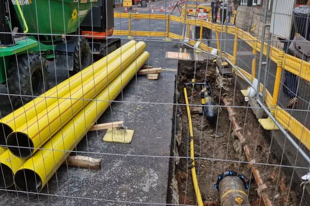The roadworks on Crookes, which is due to see gas pipes replaced over a 20 week period. Photo: David Kessen, Iconic Media