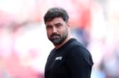 Vitor Matos, Manager of Swansea City looks on before the Sky Bet Championship 2026/27 match between Stoke City and Swansea City at Bet365 Stadium on August 15, 2026 in Stoke on Trent, England. (Photo by Carl Recine/Getty Images)