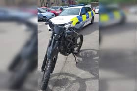 This motorbike was seized by police over nuisance in the Manor and Arbourthorne areas of Sheffield, Photo: South Yorkshire Police