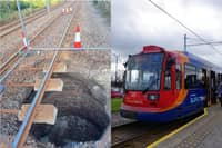The sinkhole that has disrupted Supertram services to Crystal Peaks since August