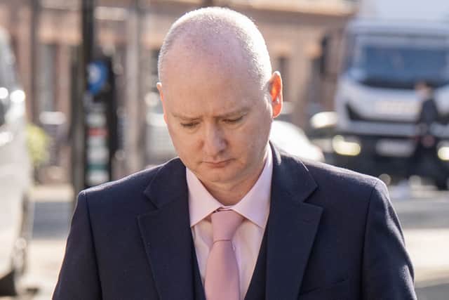 Graeme Dott outside court. The 49-year-old who won the World Snooker Championship in 2006 at the Crucible in Sheffield, has been found guilty of historic sex abuse against two primary school age children.