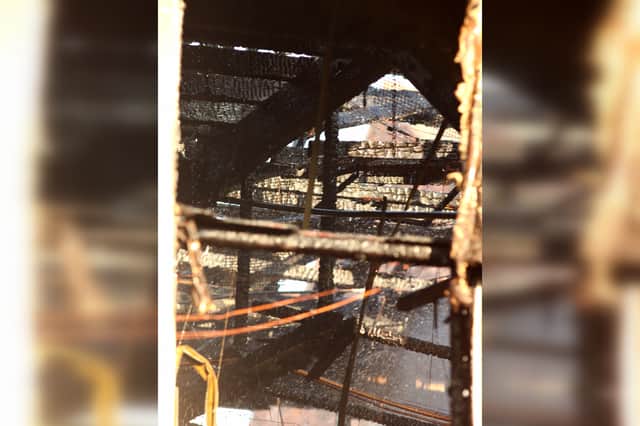 Picture shows the damage at the former Swinton Working Men's Club, known locally as the bottom club. Photo: South Yorkshire Fire and Rescue Service