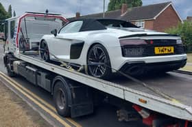 Rotherham police seize Audi R8.
