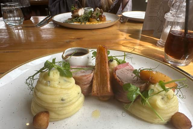 Delicious food served at the spa.