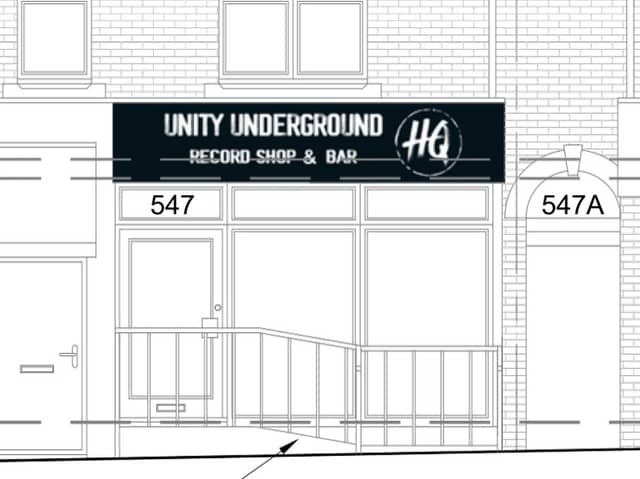 Unity Underground is set to open a new record shop on Ecclesall Road, in Sheffield. Photo: Paddick Architectural Civil and Structural Designs
