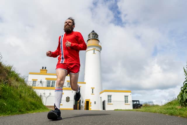 The trail will see him travel more than 500 miles on foot in 14 days