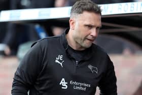 Derby manager John Eustace