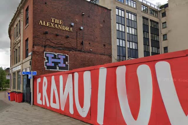 Helch’s work drew the attention of Sheffielders when he visited the city, painting his ”H” tag on the side of the building that was previously home to The Alexandra pub on River Sheaf Walk in Sheffield city centre