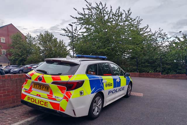 Police have been at Holywell Heights in Wincobank since early on Sunday morning, when concerns for the safety of a newborn baby girl were raised