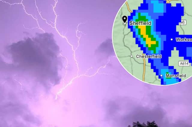 The Met Office is also forecasting heavy rain, as well as a “risk of hail,” for Sheffield