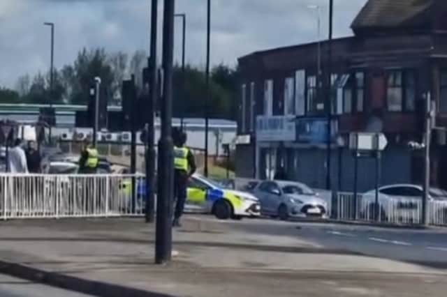 The scene on Greenland Road, Darnall earlier today