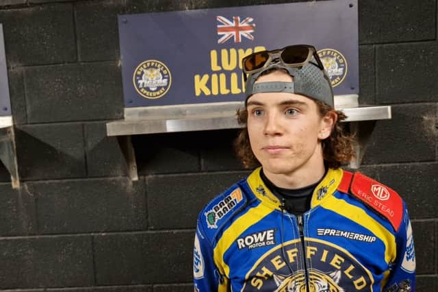 Luke Killeen scored a paid 10 in Sheffield's speedway win over Belle Vue. Photo: Iconic Media