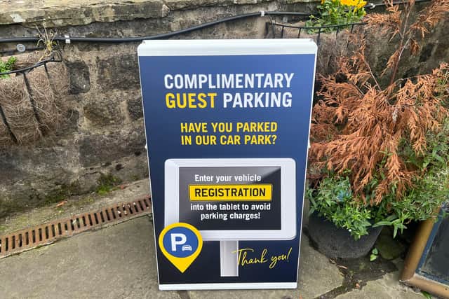 Fox House customers must enter their registration number to use the car park or face a demand for £100.