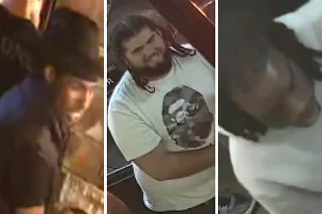Police believe the three men pictured in these CCTV images may be able to assist with the investigation