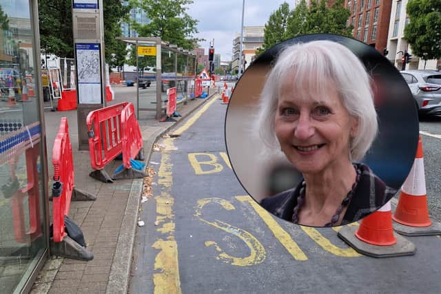 Coun Barbara Masters has criticised transport bosses over the closure of two bus stops outside Atkinsons in Sheffield.