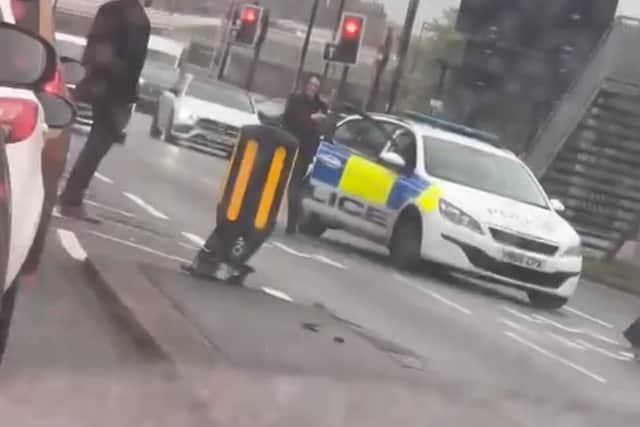 Police incident on Sheaf Street, near Sheffield railway station. Photo: Submitted