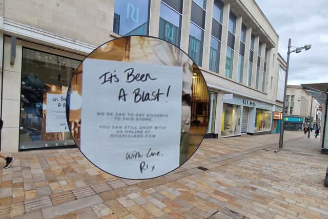 River Island has closed on The Moor.