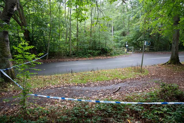 Police tape is blocking off entrances to Ecclesall Woods along Whirlowdale Road