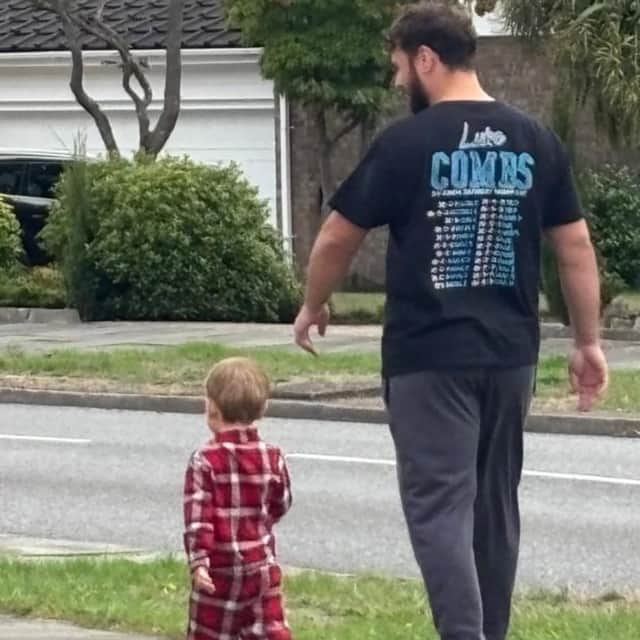 Family man Dave Allen and his son