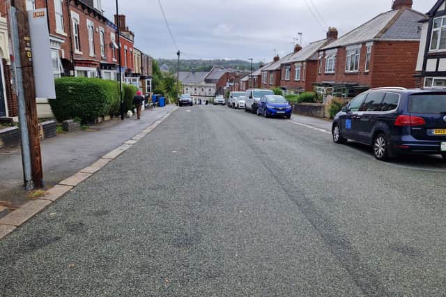 Machon Bank is a 20mph road in Nether Edge that slopes downhill as it approaches Empire Road.