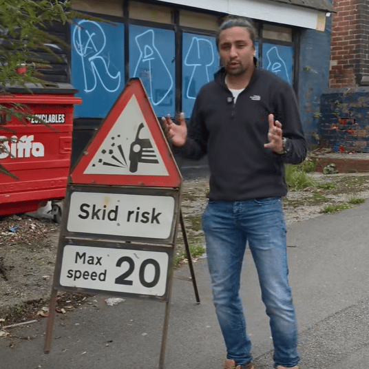 Ward councillor for Nether Edge and Sharrow Maroof Raouf labelled Machon Bank a "death trap" following resurfacing work by contractor Amey, which he says has left the downhill residential road covered in loose chippings.