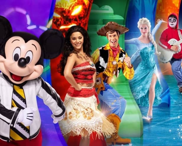 Mickey Mouse, Moana, Woody,  Elsa,  and Miguel are skating in for Disney On Ice presents Discover The Magic.