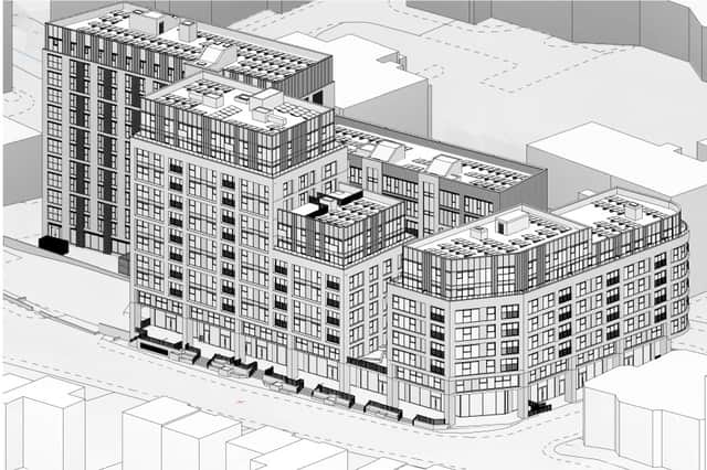 The planned flats which could be build on 245 Eccleasall Road, once a Network Q garage. Photo:  Southgate and Sarabia architects
