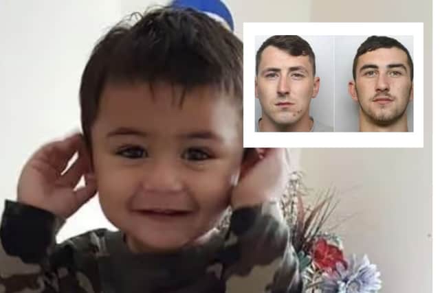 “Wretched” brothers Elliott, right, and Declan Bower and their victim, 16-month-old Usman bin Adnan 