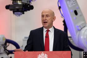 Chancellor of the Exchequer John Healey delivers a speech on economic growth at at the Manufacturing Technology Centre in Coventry.
