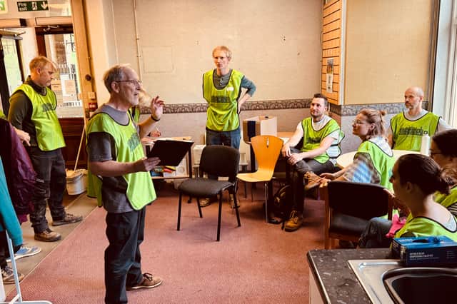 The Friends of Meersbrook Hall taking part in a big clean-up of the building in Meersbrook Park, Sheffield