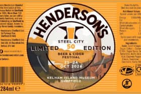 A special edition label for Henderson's Relish to celebrate the 50th CAMRA Sheffield Steel City Beer & Cider Festival.
