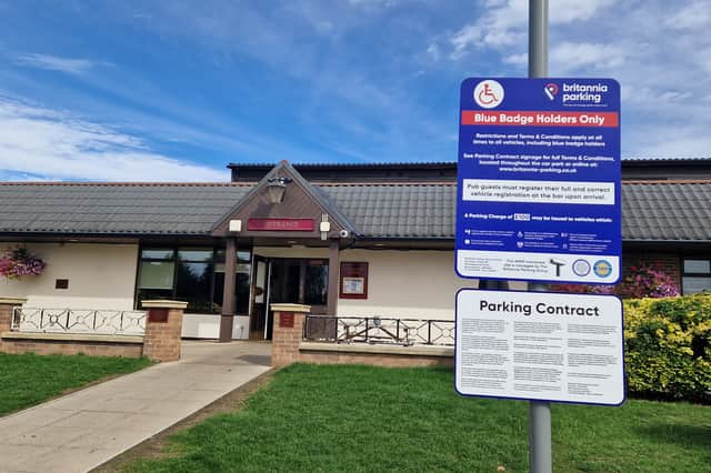 Meadow Farm pub car park is policed by Britannia Parking Group which sends letters demanding £100 for breaking rules.