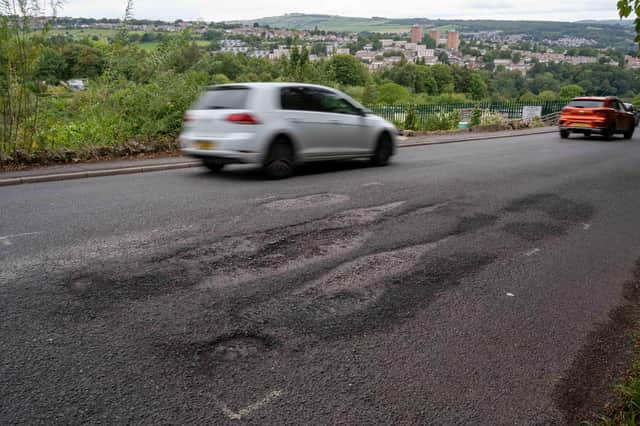 Potholes on Back Lane in Crosspool, Sheffield