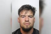 John Patrick Lee, 33, of Long Acre View, Sheffield, was caught on CCTV stealing a crane from Derbyshire