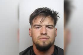 John Patrick Lee, 33, of Long Acre View, Sheffield, was caught on CCTV stealing a crane from Derbyshire