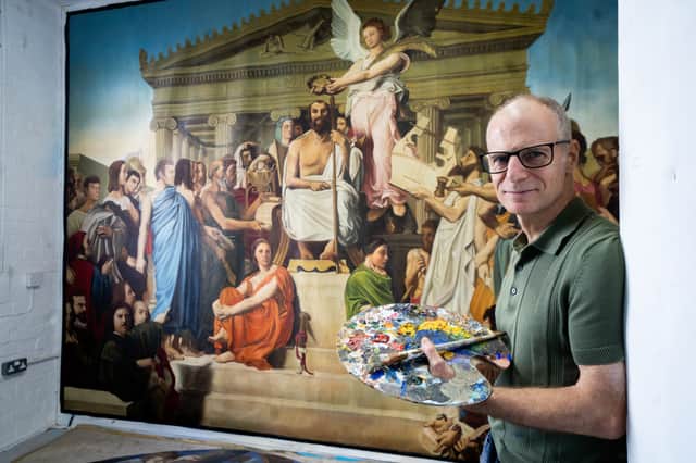 In his early career, Mel Holmes spent some 500 hours painting the mural to showcase his skills - as an easter egg, two characters on the left hand side were modelled after James T Kirk and 'Bones' from Star Trek.