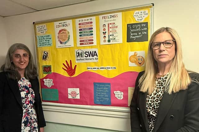The Attorney General visited Sheffield Women’s Aid alongside Kilvinder Vigurs, Deputy Mayor for Policing and Crime in South Yorkshire