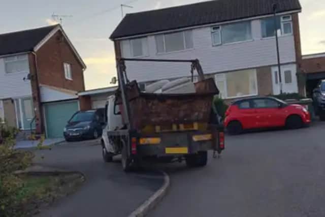 North East Derbyshire Council picture shows nuisance parking on Woodnook Grove, Eckington. Photo: North East Derbyshire Council