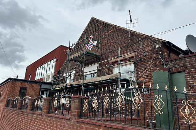 Mr Mullen and the team are renovating the outside of the club